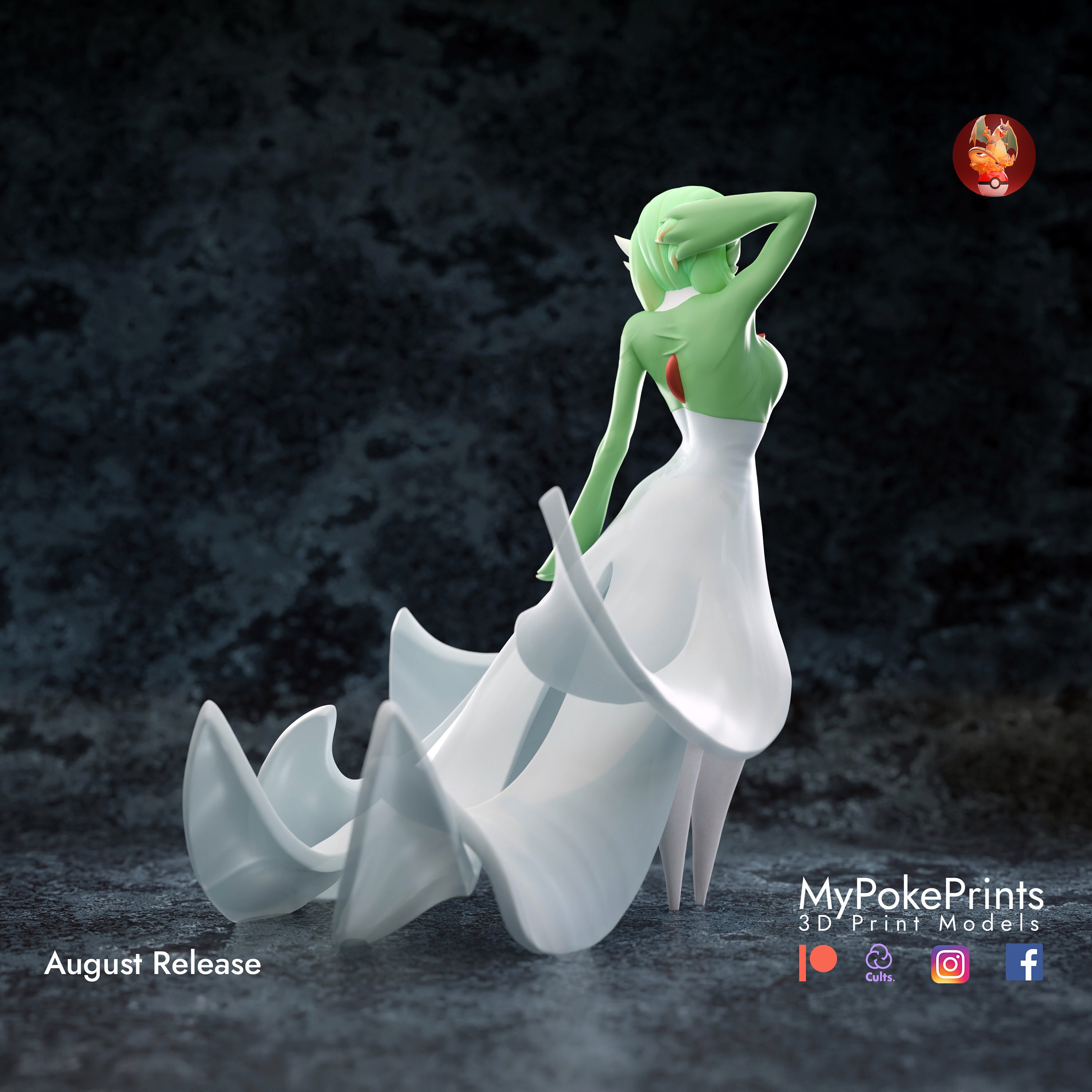 STL file Pokemon Gardevoir 🐉・Model to download and 3D print・Cults