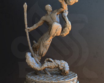 Kheye, Seer • Specialists of the Golden Griffins •  DM Stash • 3D Printed 32mm/75mm TableTop Miniature