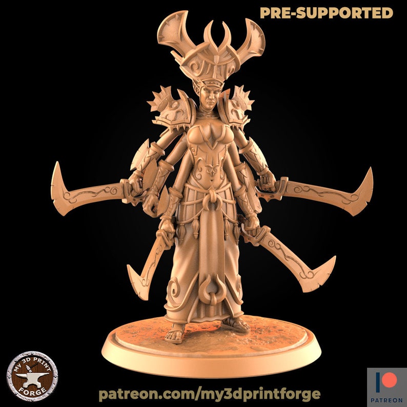 Demon Mother Shahraz 50mm base Black Temple My 3D Print Forge 3D Printed 32mm TableTop Miniature zdjęcie 1