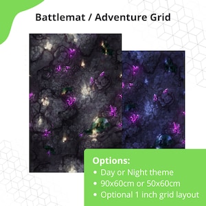 Cave Battlemat / Adventure Grid • Battle Maps • Cast &#39;n Play • TableTop & Wargame Accessory