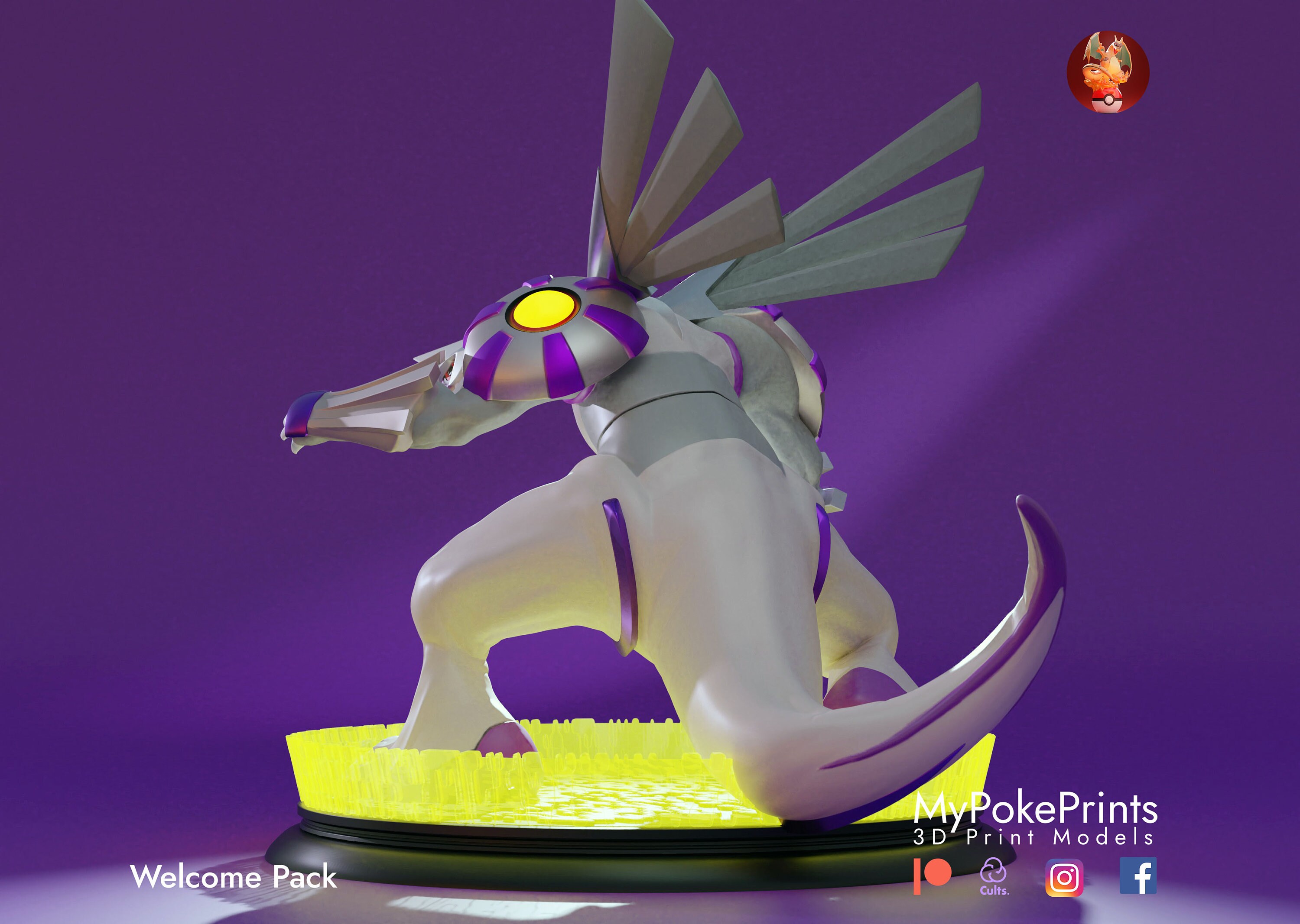 Pokemon Palkia Origin 3D model 3D printable