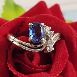 Vintge Kyanite Ring, Minimalist Ring, Solid Silver Ring, Gift For Women, Beautiful Kyanite Ring, Stylish Women Ring
