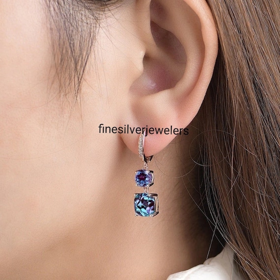 Lab created alexandrite earrings deals