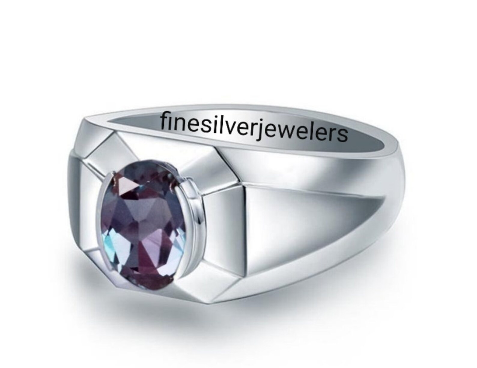 Men Alexandrite Ring 86 Mm Oval Cut Alexandrite Engagement Etsy