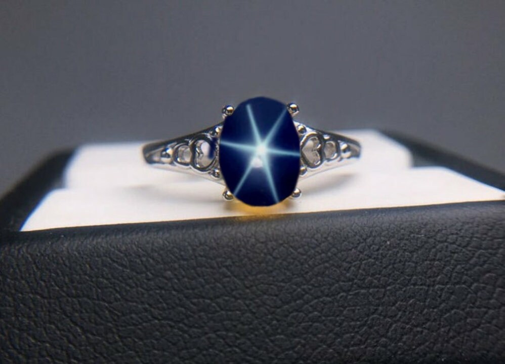 Genuine Lindy Blue Star Ring for Women Blue Star Ring in 925 | Etsy