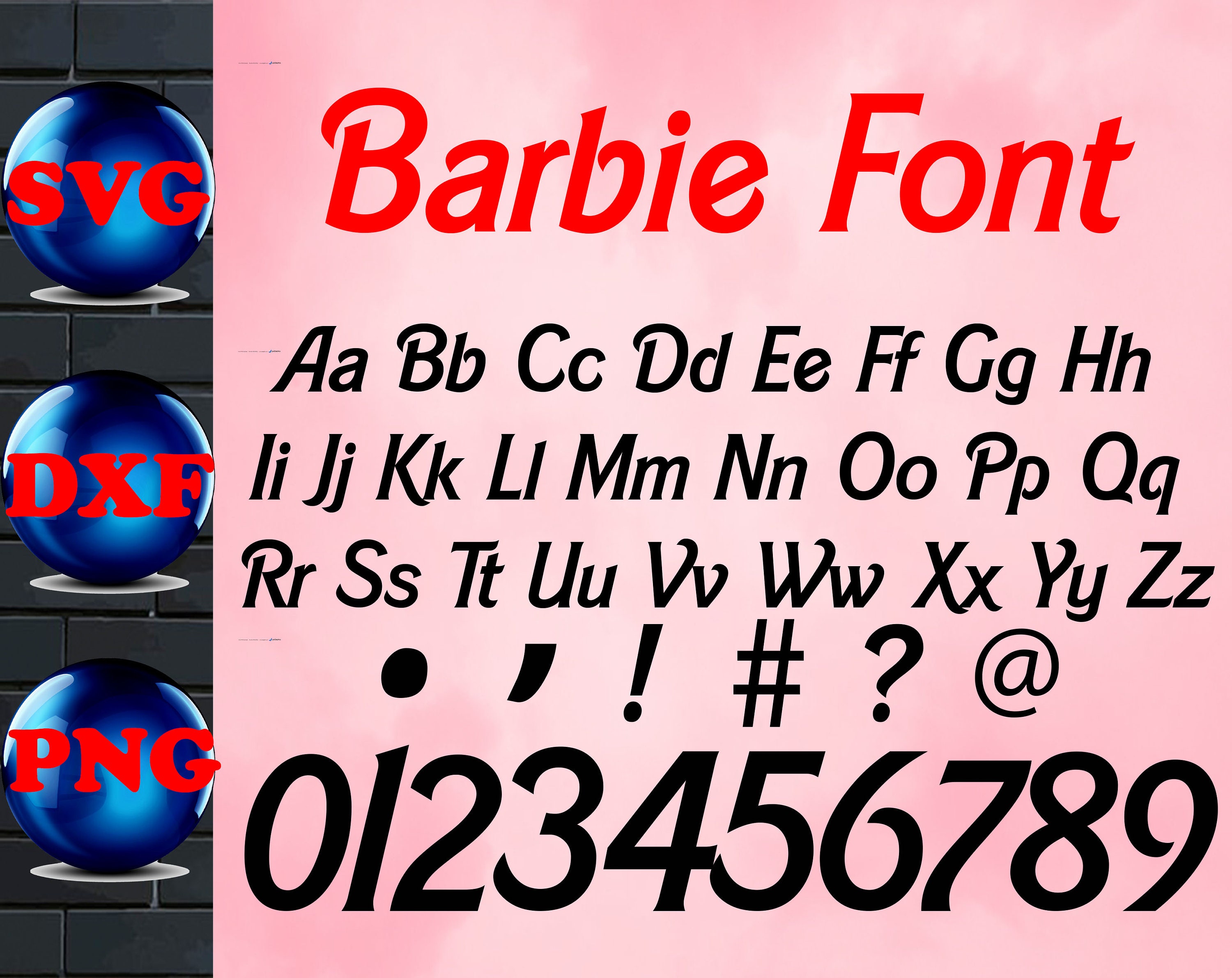 Barbie Font Svg Bundle Alphabets Png Eps Dxf Vectorency | My XXX Hot Girl
