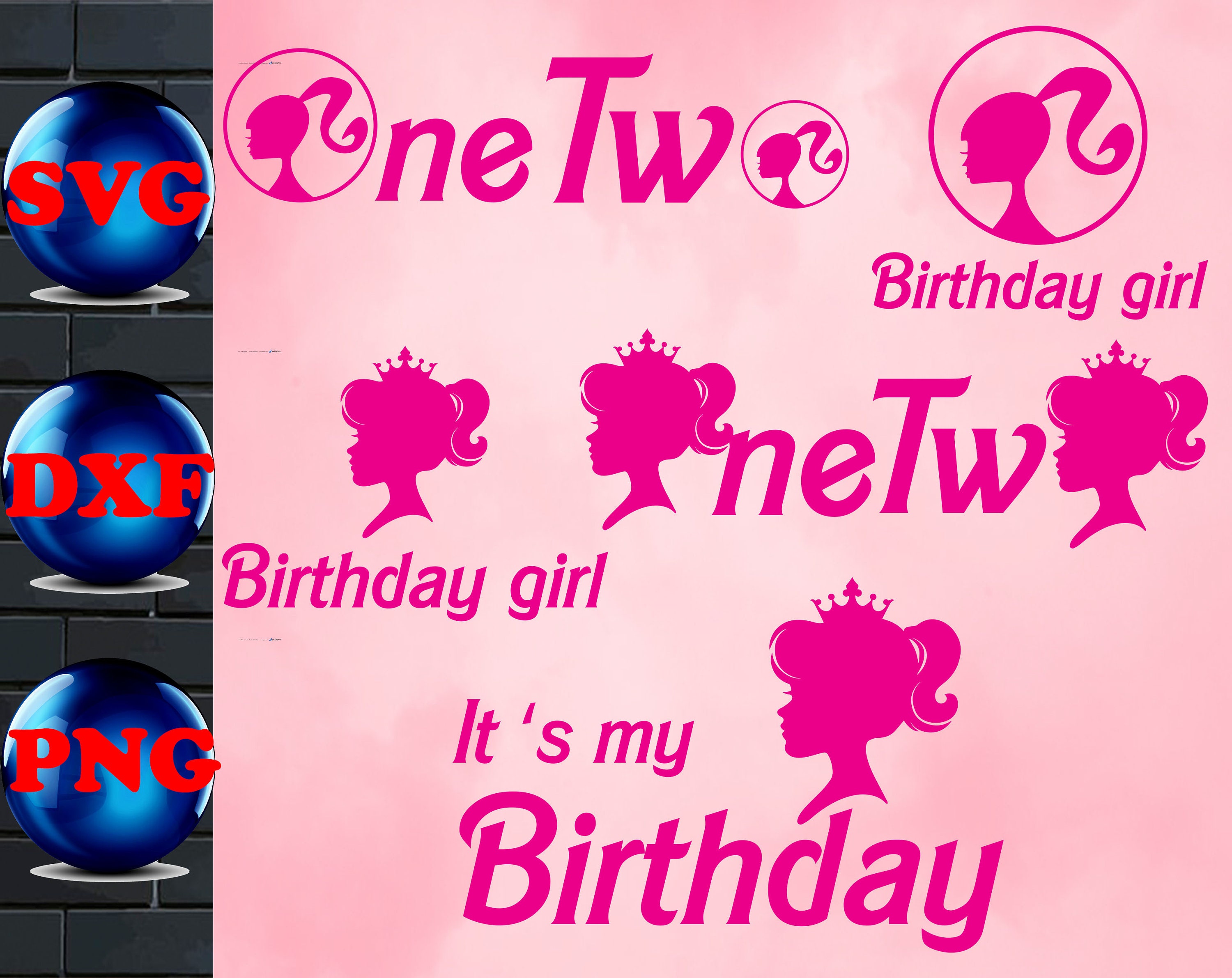Download Barbie Birthday Svg Barbie Bundle SVG PNG DXF for Cut | Etsy