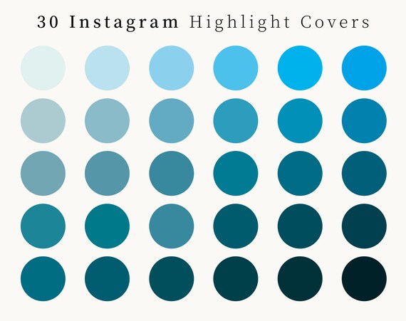 30 portadas destacadas de Instagram / Color azul cielo / - Etsy México