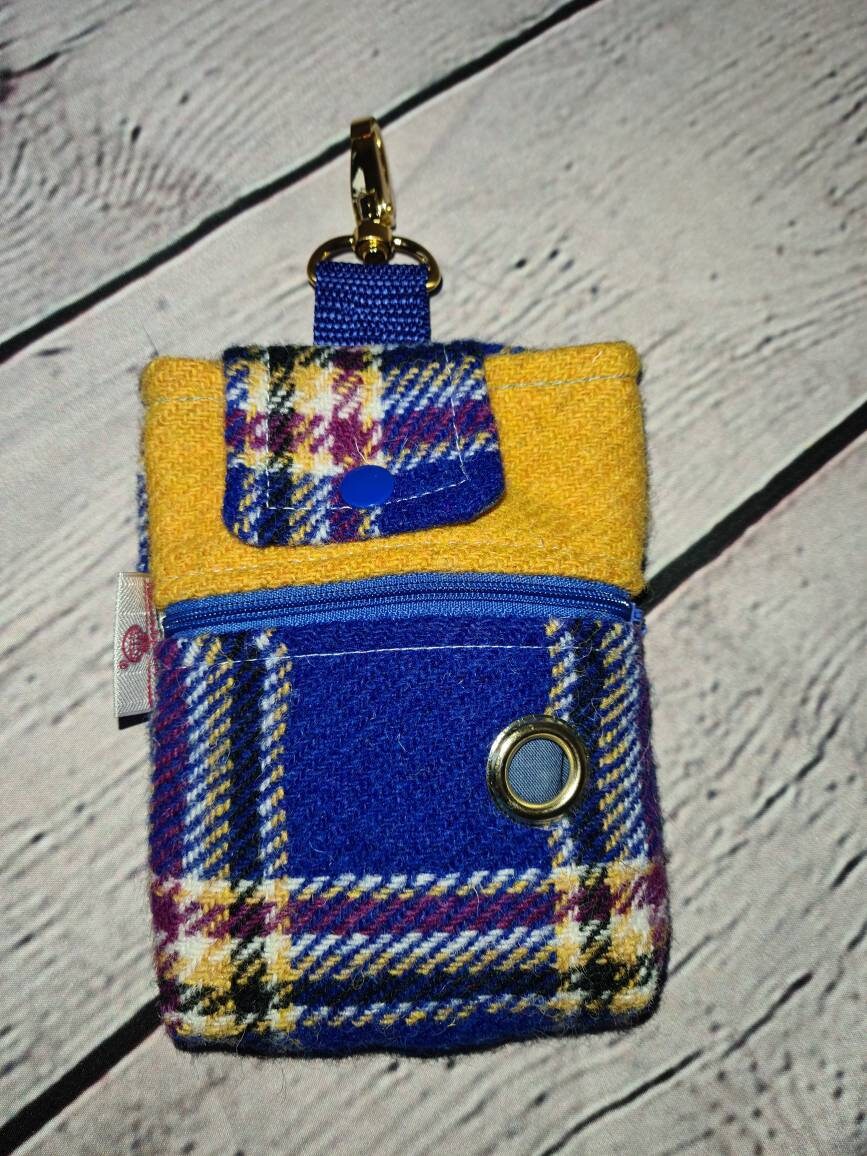Poochie Pouches Dog Poo bag and treat pouch Harris Tweed Etsy
