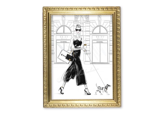 Fashion Illustration Chanel Art Chanel Print Fashion Wall Art