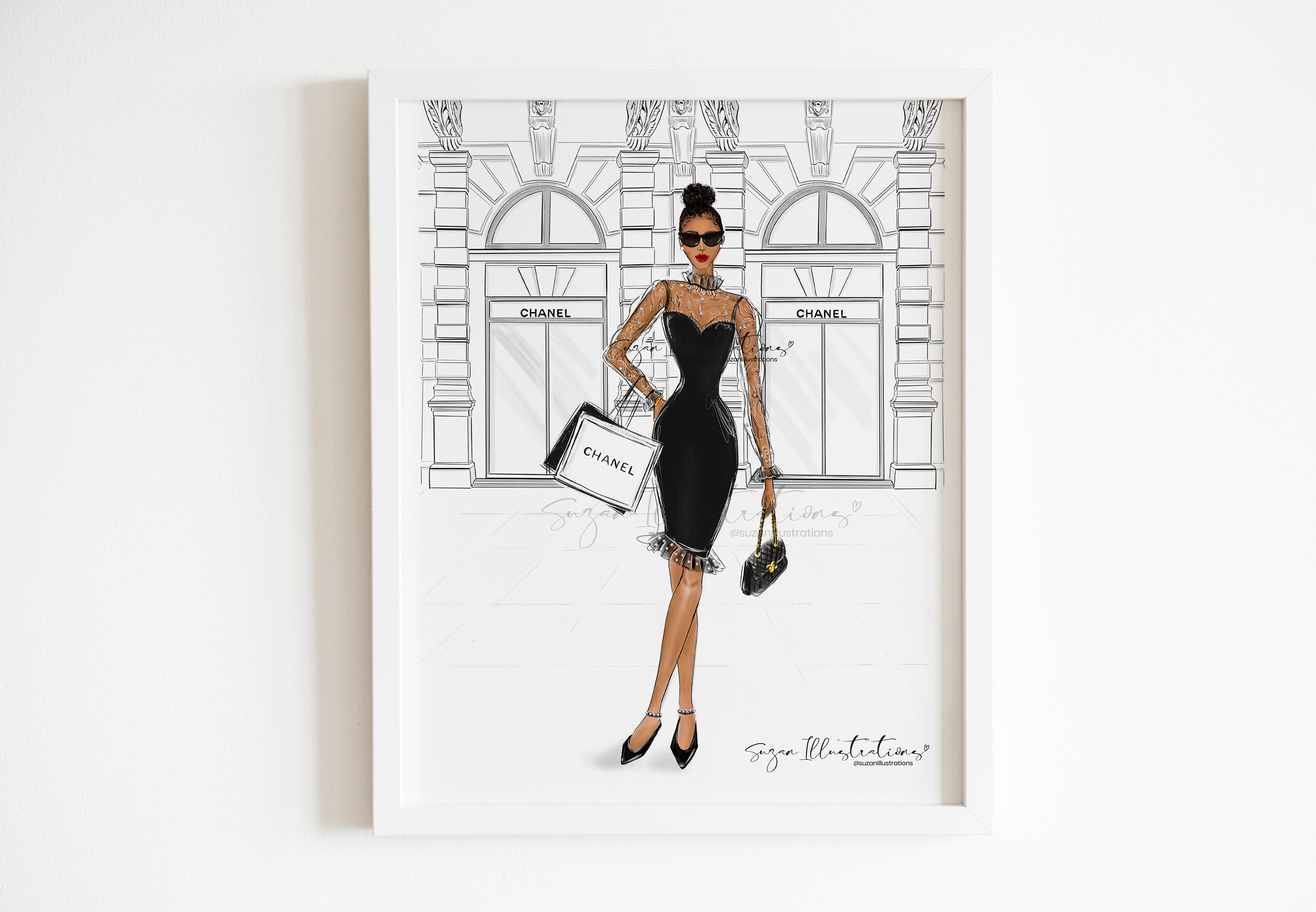 Coco Chanel Little Black Dress Sketch
