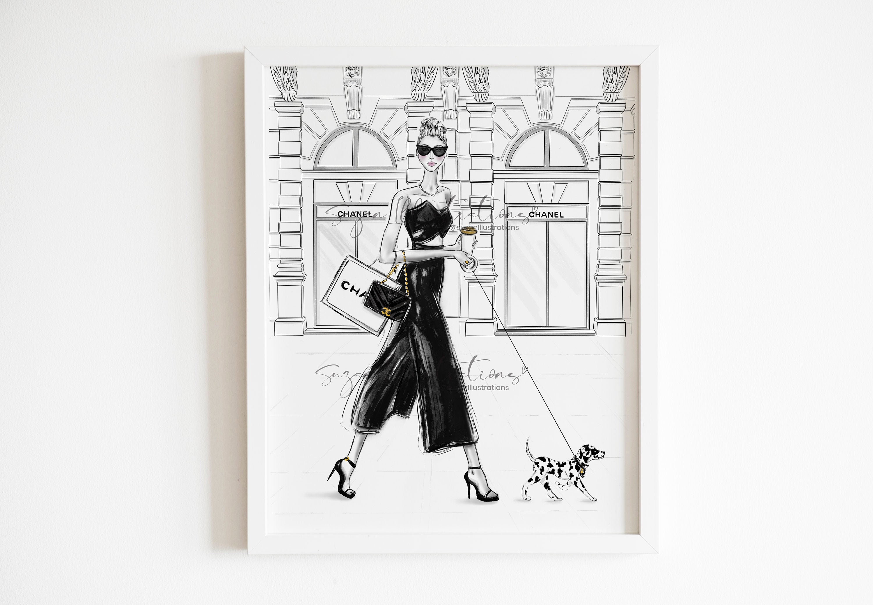 Coco Chanel, Fashion Designer Shower Curtain by Sarah Kirk - Pixels