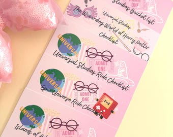 Universal Orlando Ride Checklist Set | Park Planner, Bucket List (Printed)