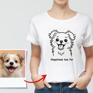 Custom Pet Portrait, Cute Line Art  SVG & PNG for Cricut , Sublimation - Unique Birthday Gift from Photo