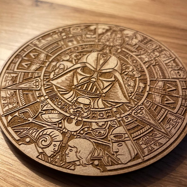 Star Wars, Wooden, Coaster, 100mm, Diameter