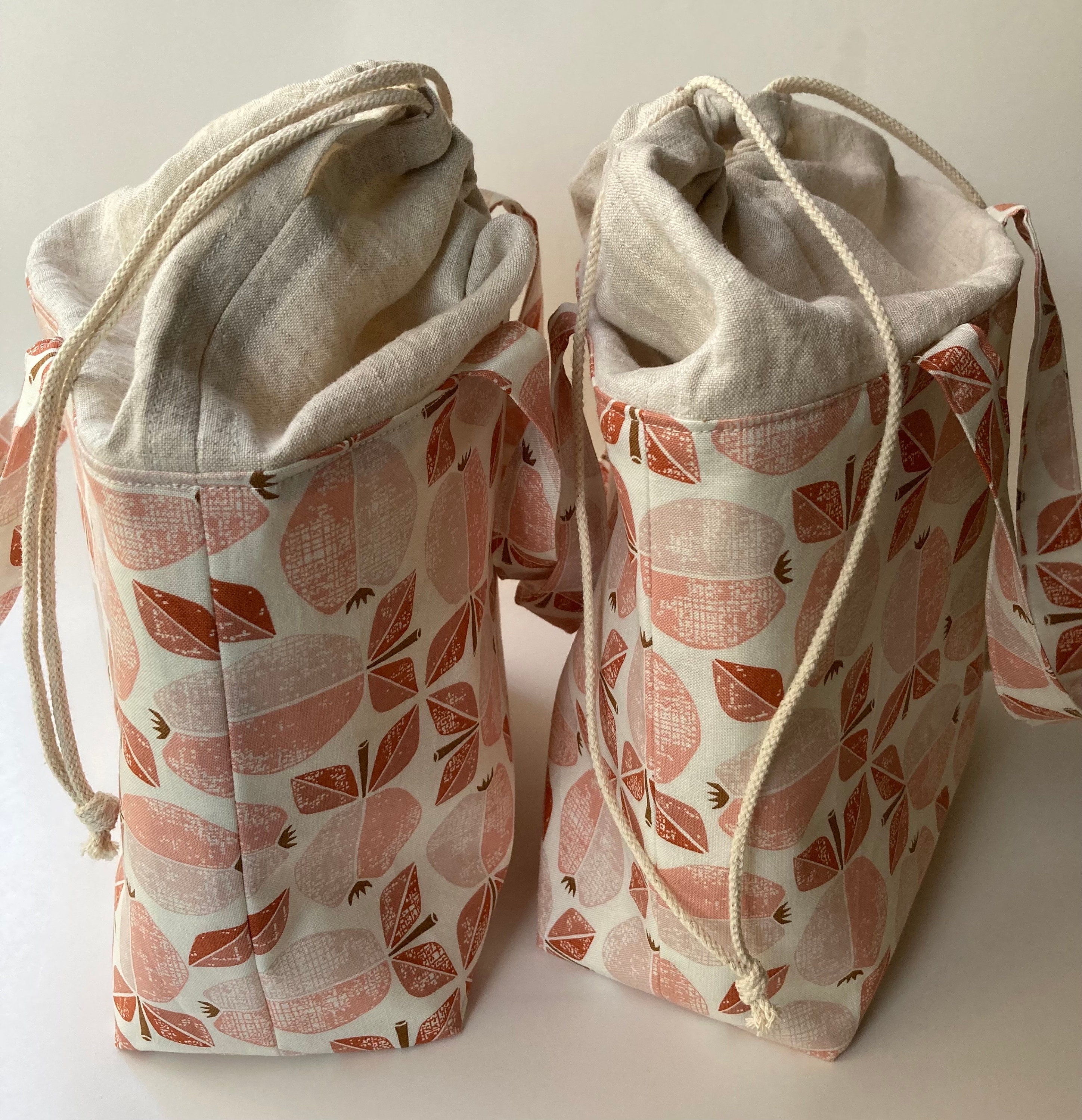 Natural Cotton Tote Bag - Cute jars