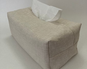 Linen Tissue Box Cover/ Tissue Box Holder/ Rectangular Tissue Box Cover