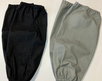 HAKIDZEL 6 Pairs Oilproof Work Sleeves For Men - Arm Protector Covers For Cleaning, Cooking, Gardening (Black, 40x19cm)