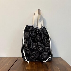 Sac à cordon, sac à lunch, sac kinchaku, sac en coton, sac en toile