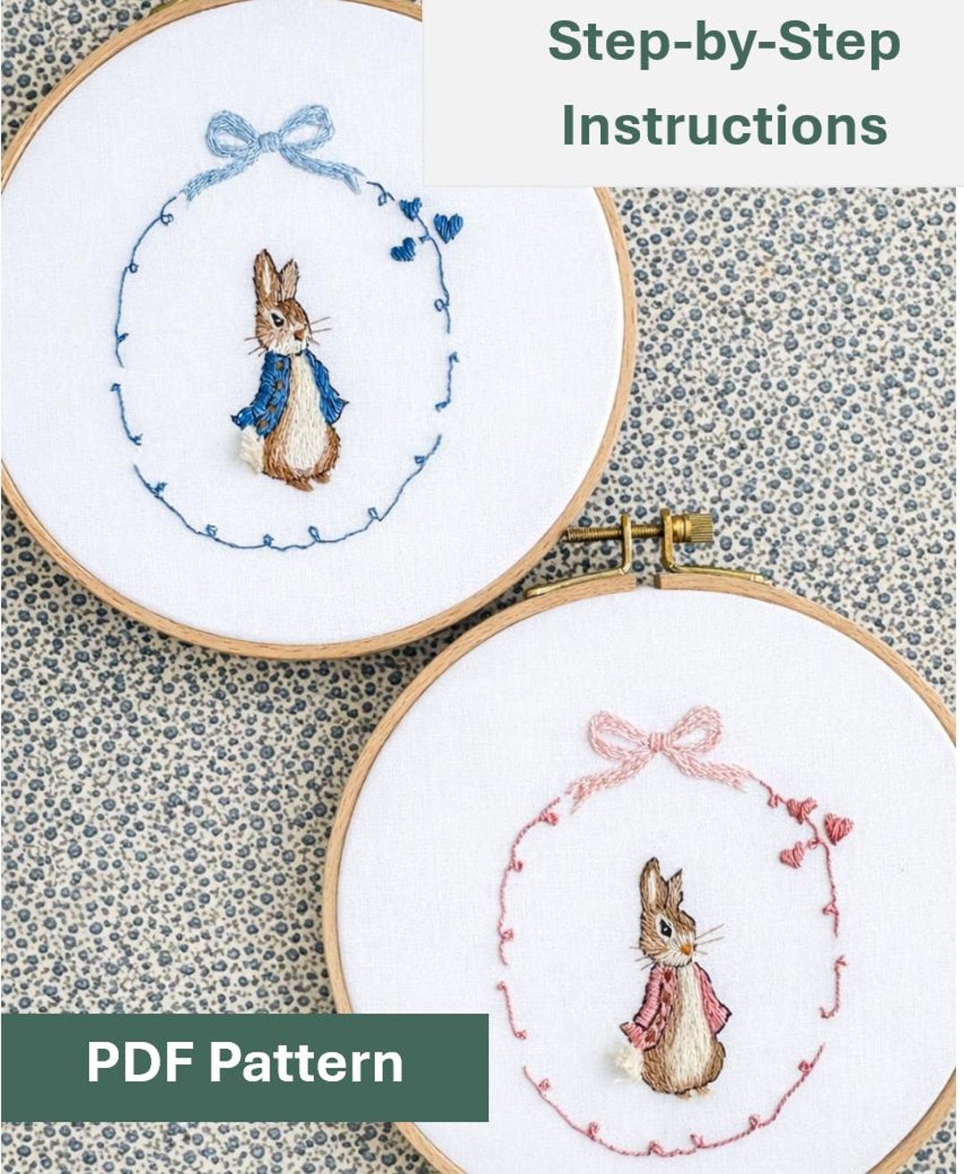 Printable Peter Rabbit Patterns Peter Rabbit Embroidery Pattern PDF Beginner Friendly Hand Embroidery ...