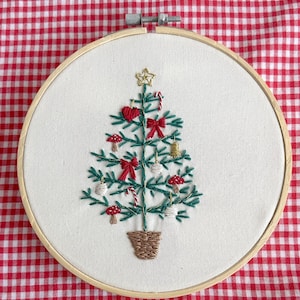 Christmas Tree Embroidery Pattern PDF With Step by Step Instructions ...