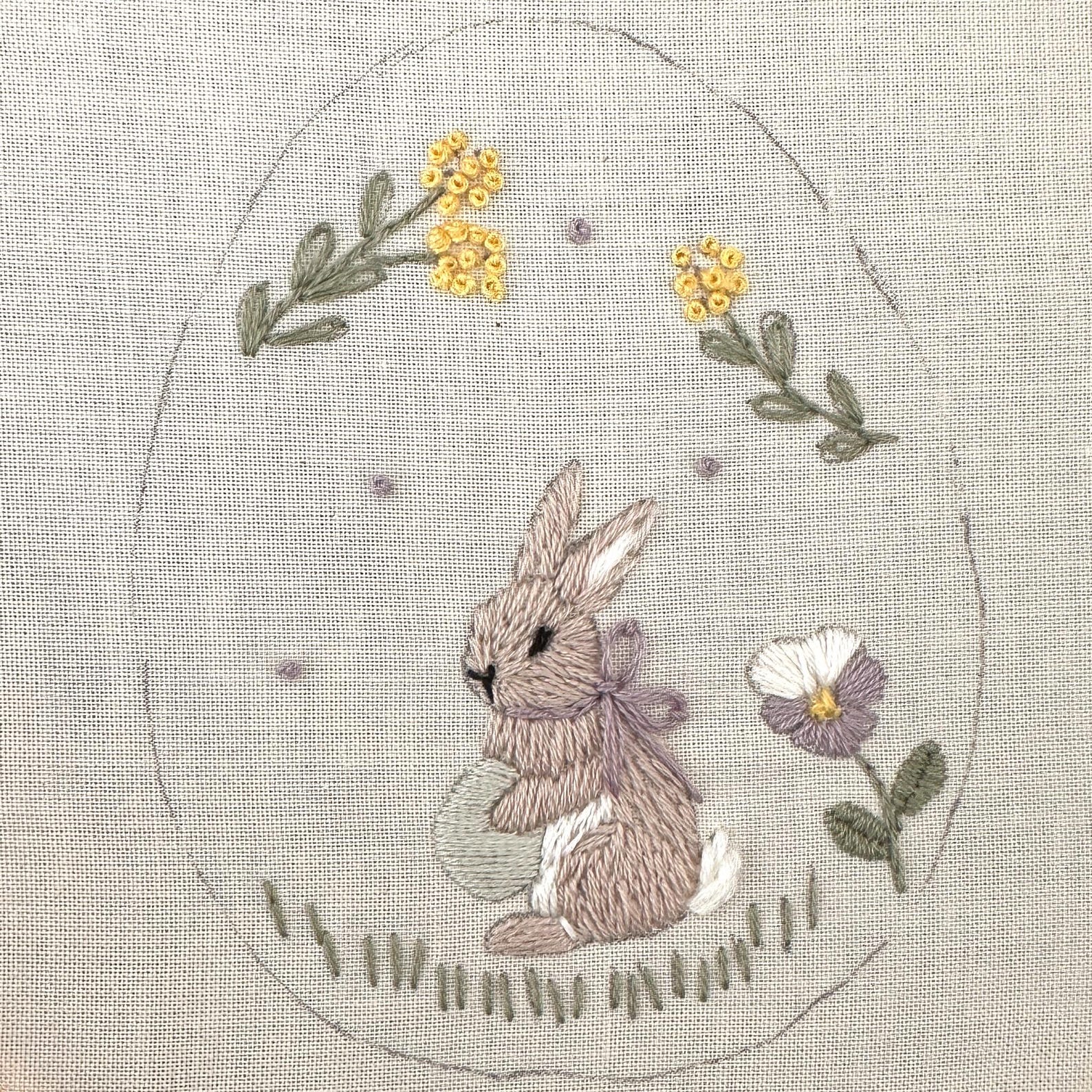 Embroidery Pattern Easter Bunny Hand Embroidery PDF Easter Egg ...