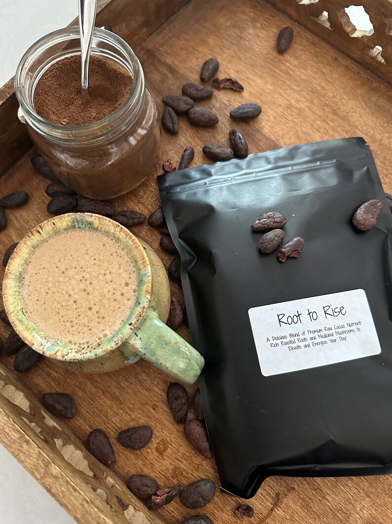 Root to Rise Cacao and Mushroom Coffee Replacement Etsy