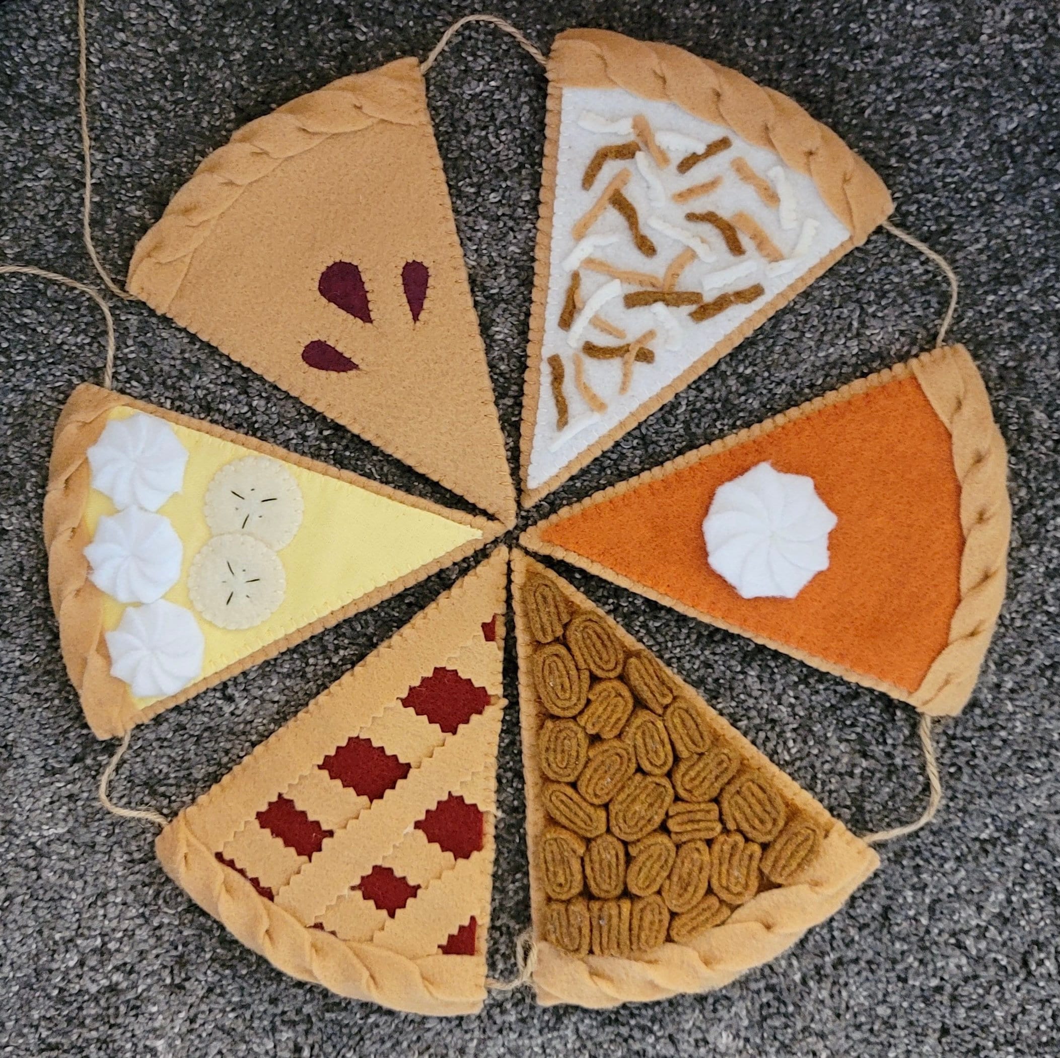 Felt Pie Garland Etsy