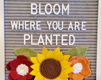 Felt Sunflower Letterboard Accessory