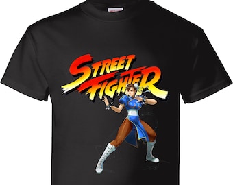 New Street Fighter 2 double sided heavy screen print NWT 1990's reprint Capcom official merch adult Large holiday gift Ryu Ken Chun Li Guile