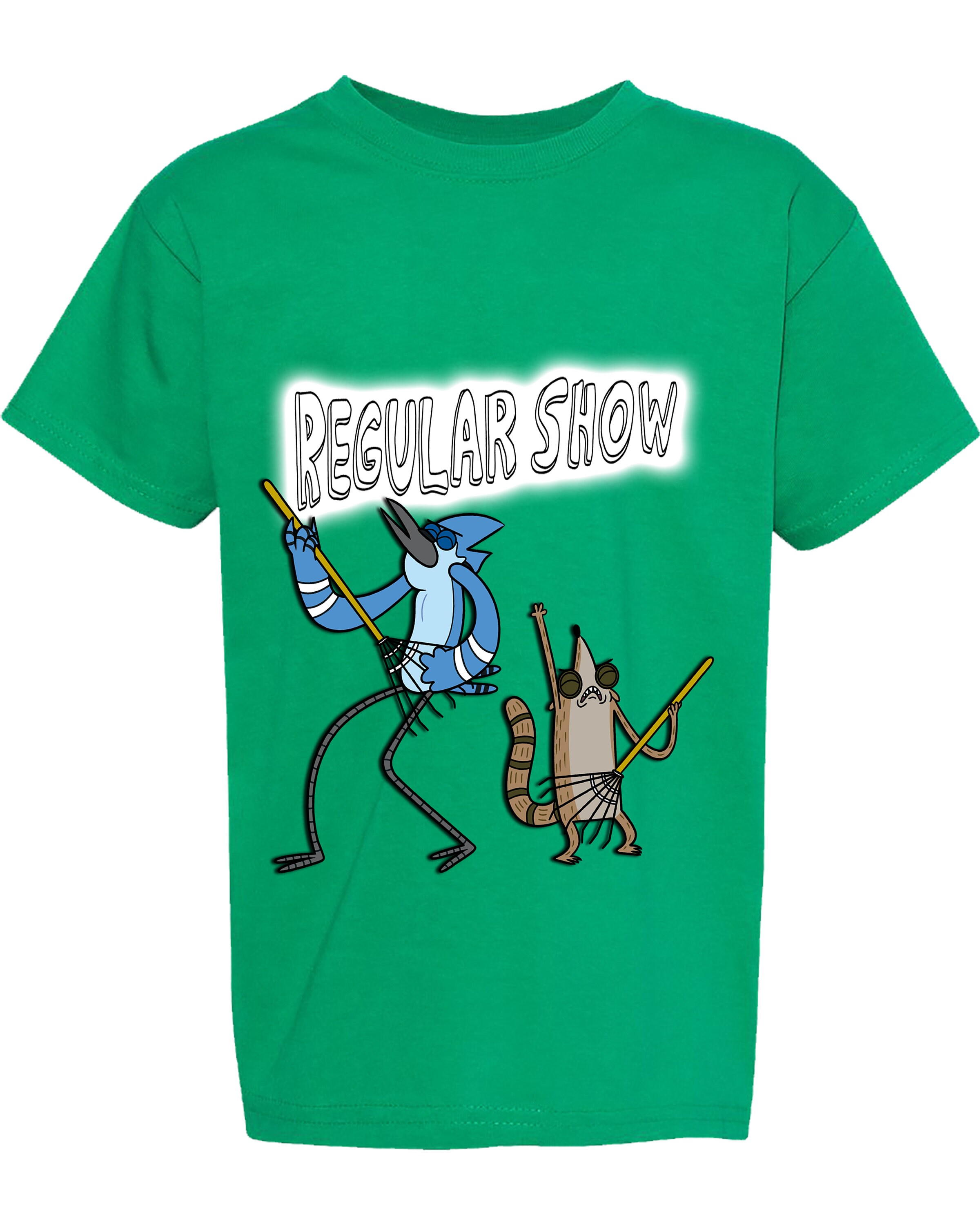 7 Regular Show Cartoon TOO COOL Rigby & Mordecai T-Shirt KIDS Sizes 4 5/6 