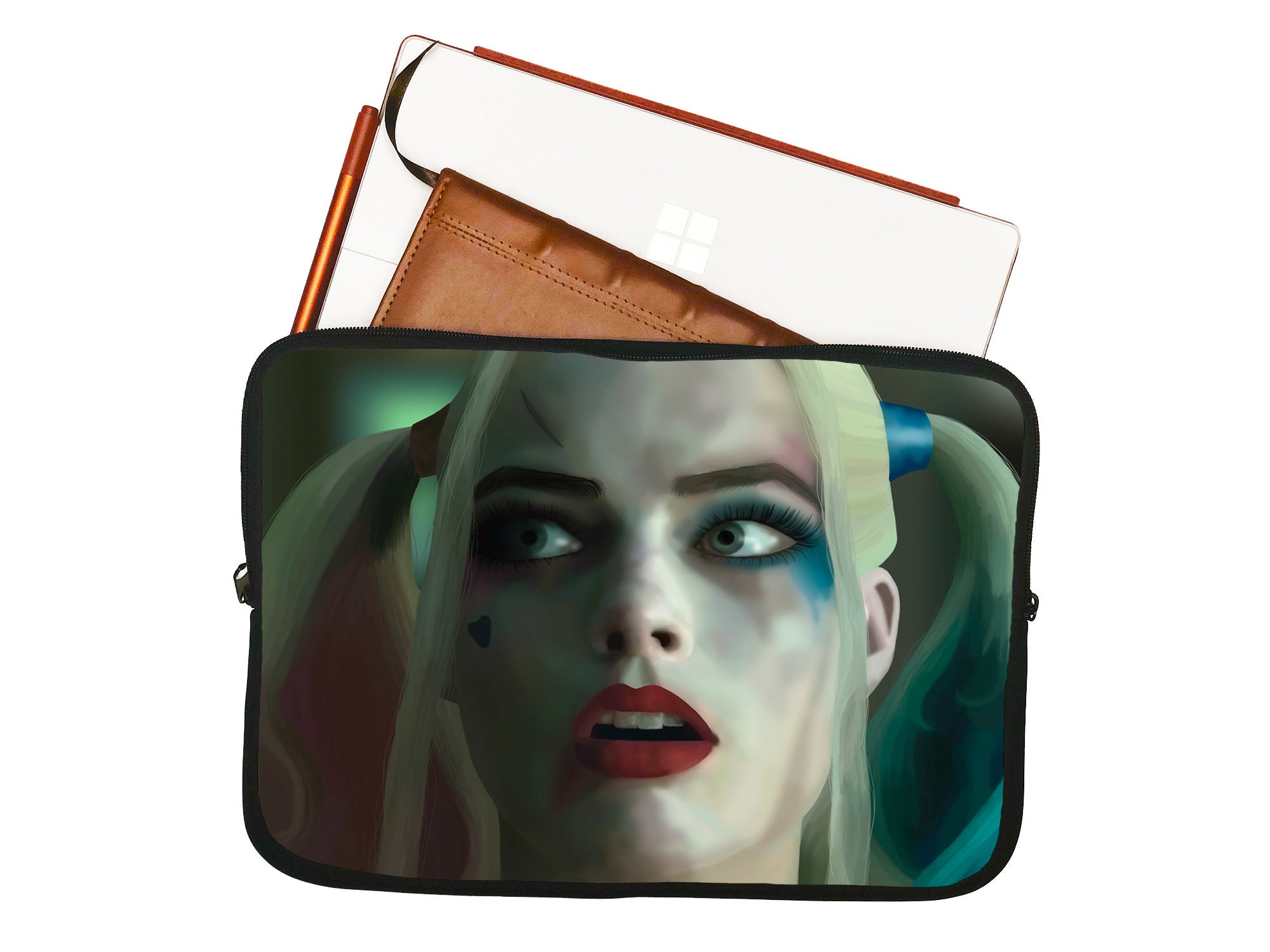 Harley Quinn Laptop Sleeve Superhero Laptop Case Sizes For Etsy