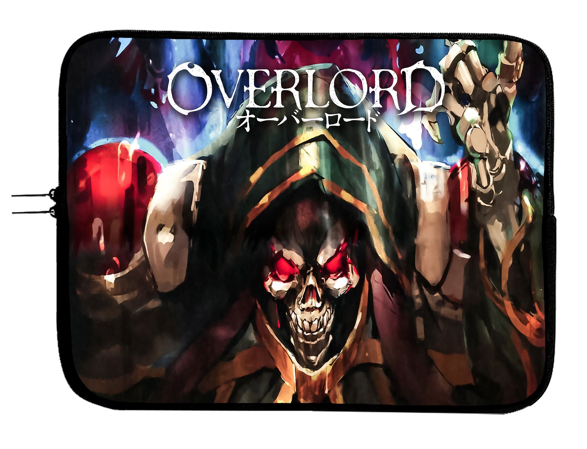 Anime Overlord 13-Inch to 15-Inch Laptop Sleeve Case Waterproof Notebook Computer Bag-Light and Comfortable Tablet Briefcase-Band Zipper Portable Handbag