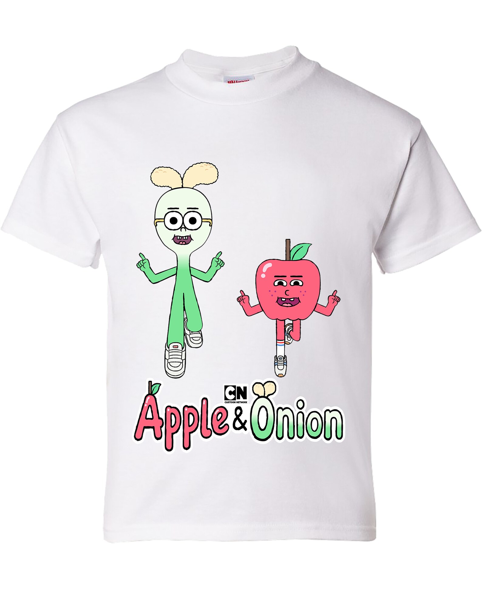 Apple & Onion Kids Tshirt Unisex Apple and Onion Cartoon Etsy