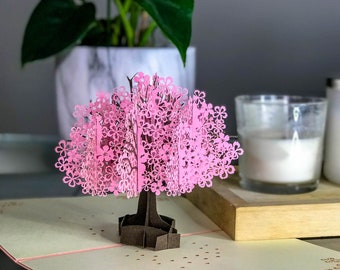 Cherry Blossom card | Pop Up Card | valentines day | cherry blossom tree | mother's day card |anniversary gift