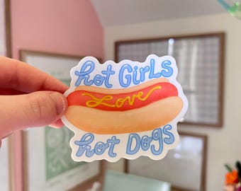 Hot Girls Love Hot Dogs Vinyl Sticker