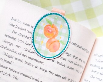 Peach Picnic Magnetic Bookmark