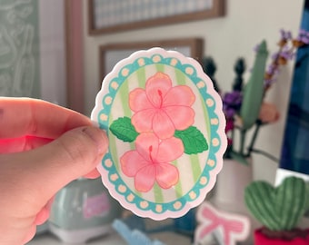 Hibiscus Flower Sticker