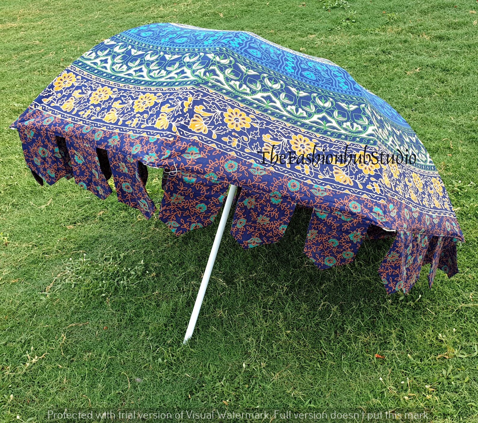 Indischer 100% Baumwolle Handgemachter Gartenschirm Multi | Etsy