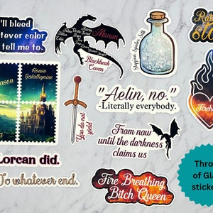 Throne Of Glass Stickers, Fireheart Vinyl Decal Sticker, BookTok Vinyl Stickers, Holographic Sticker, You Do Not Yield Sticker, TOG Sticker