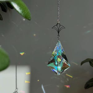 Acchiappasole in cristallo, prisma arcobaleno da appendere alla finestra, decorazione minimalista