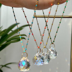 Asfour kristallen zonnevanger, regenboogprisma, auto-achteruitkijkspiegelbedel afbeelding 2