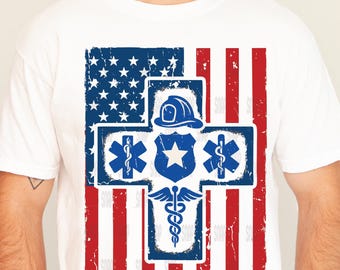 Pacote PNG de Primeiros Socorristas: Bombeiro, Polícia, Técnico de Emergência Médica, Enfermeiro (Download Digital)