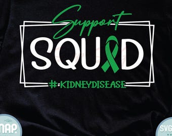 Esquadrão de Apoio à Doença Renal SVG: Conscientização sobre o Laço Verde (Download Digital)