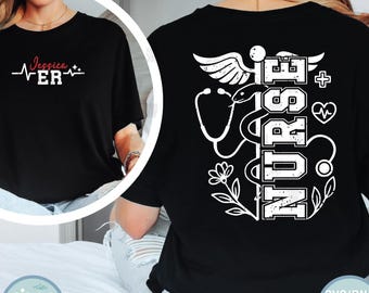 Enfermeiro de pronto-socorro personalizado SVG: arquivo de corte de RN de pronto-socorro (download digital)