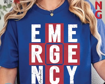 Emergency Nurse PNG: Distressed ER Design (Digital Download)