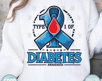 Archivo SVG de concienciación sobre la diabetes tipo 1: guerrero con diabetes tipo 1 (descarga digital)