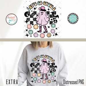 Retro Spooky Ghost Floral SVG: Cowgirl Halloween Design (Digital Download) image 4