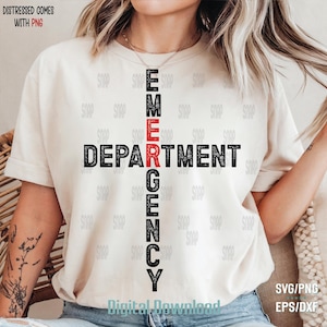Notaufnahme SVG | ER Nurse Shirt Motiv | Pflegekraft Digitaler Download | Pflege SVG für Cricut & Silhouette | Krankenschwester Geschenkidee