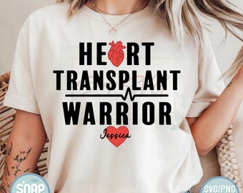 Guerrero de Trasplante de Corazón SVG: Concientización sobre la Donación de Órganos (Descarga Digital)